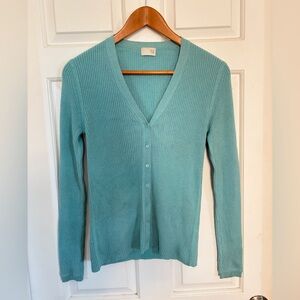 TSE silk wool blend cardigan sweater small